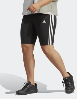 Essentials 3-Stripes Bike Shorts (Plus Size)