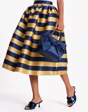 Awning Stripe Midi Skirt