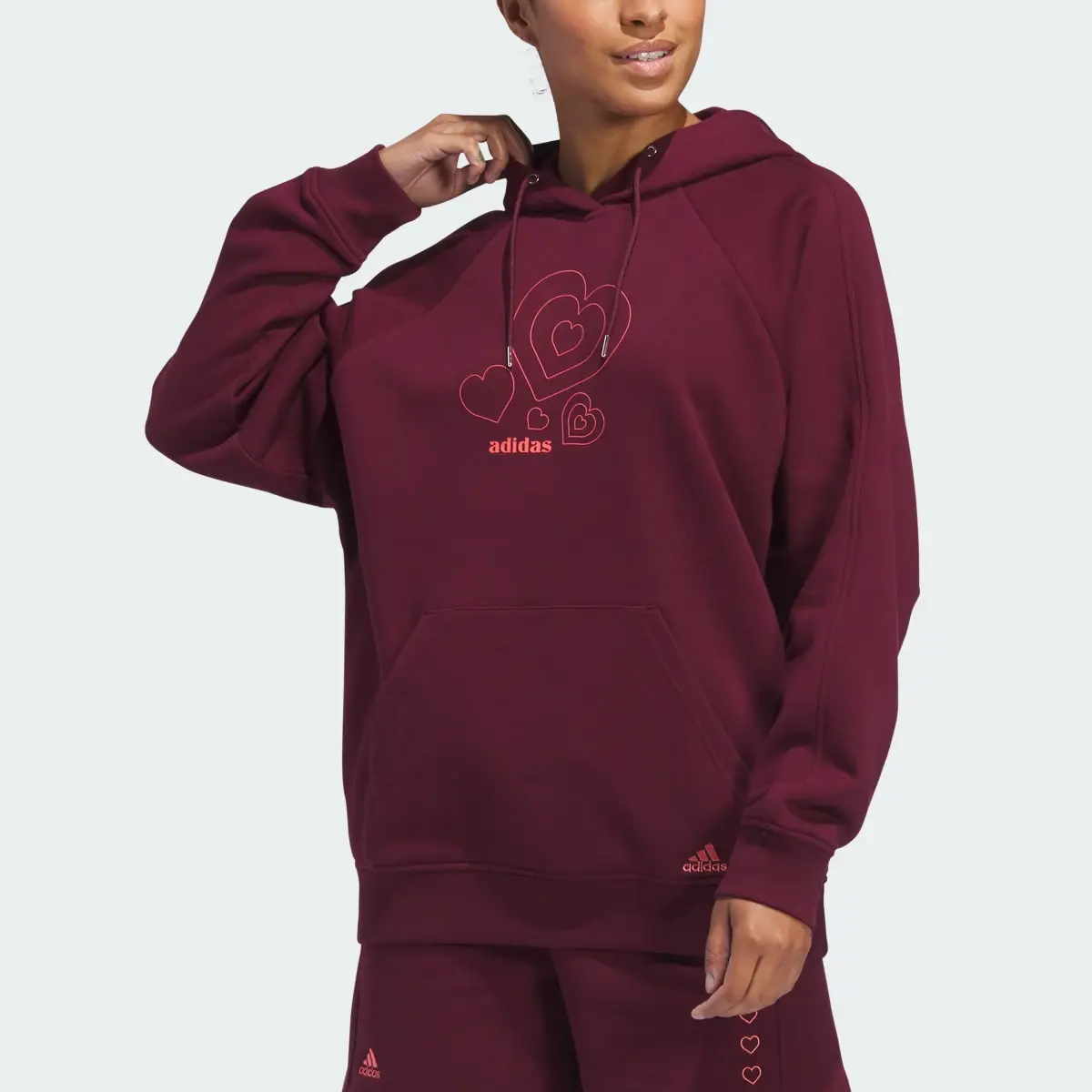 Adidas ALL SZN Valentine's Day Pullover Hoodie. 1