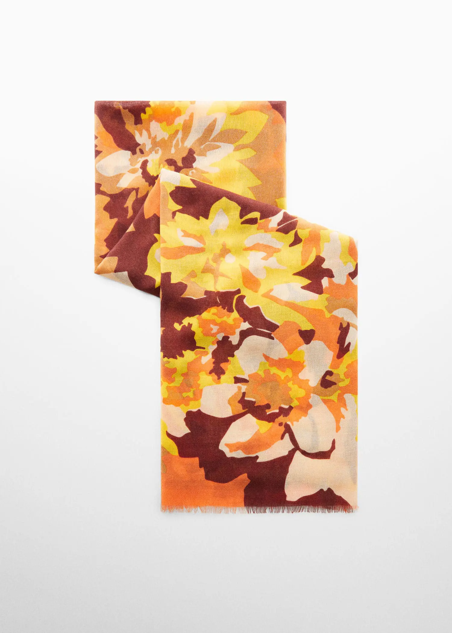 Mango Schal mit Blumendruck. 1