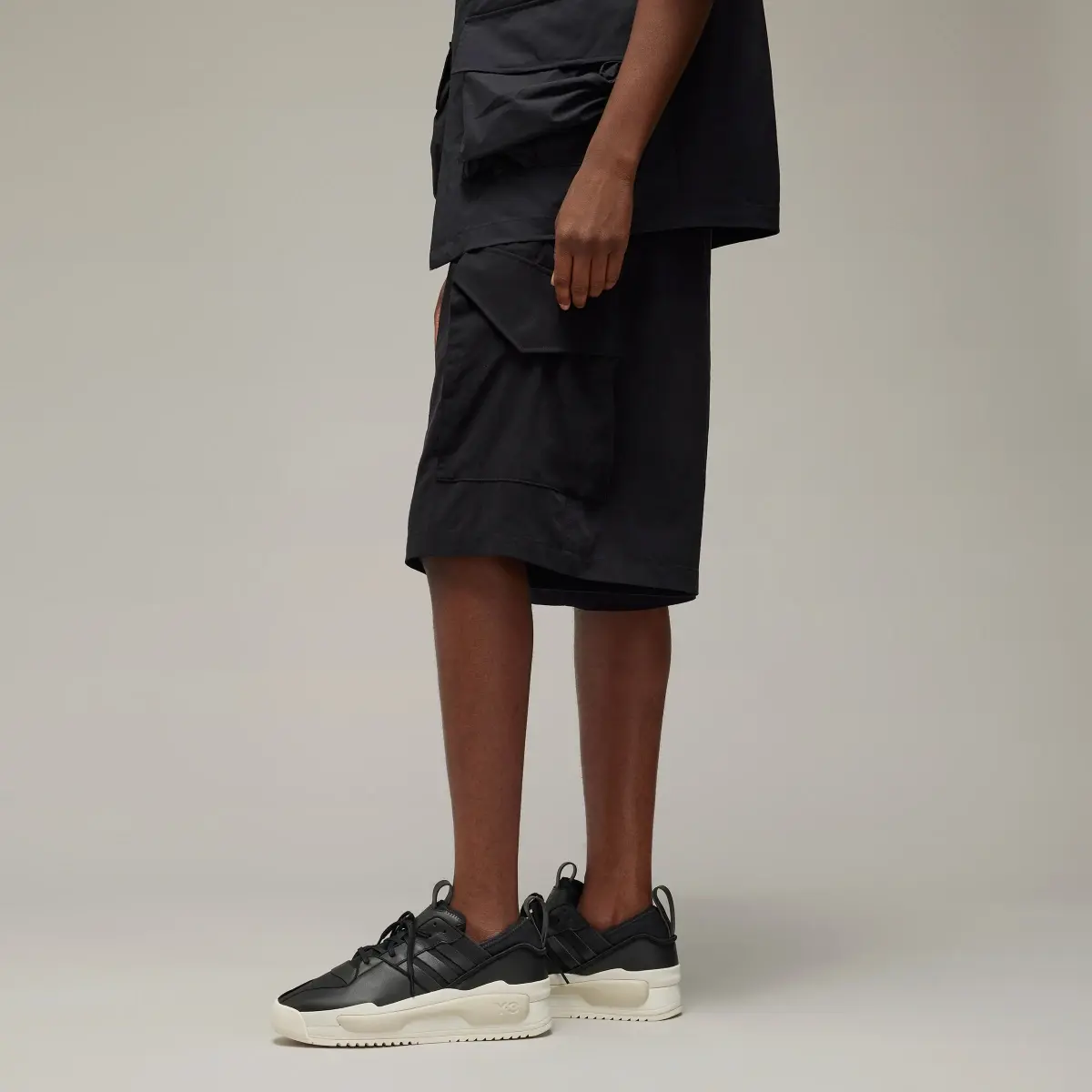 Adidas Y-3 Washed Twill Shorts. 2