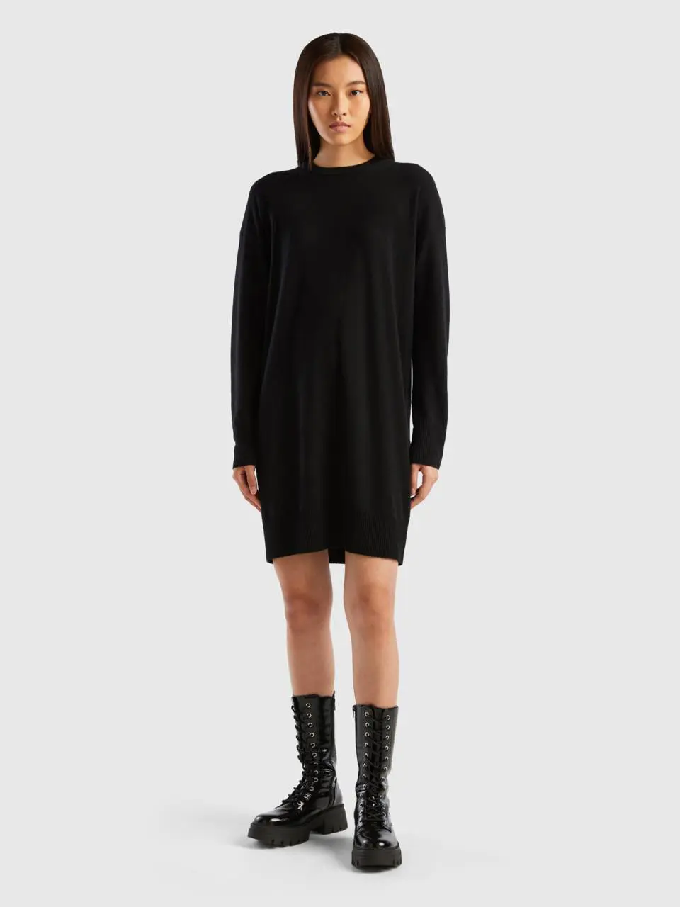 Benetton crew neck knit dress. 1