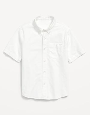 Short-Sleeve Oxford Shirt for Boys white