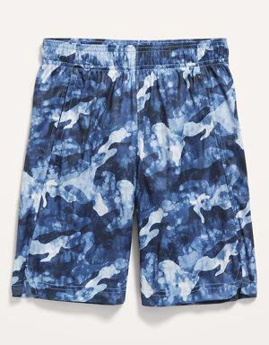 Go-Dry Camo-Print Mesh Shorts For Boys blue