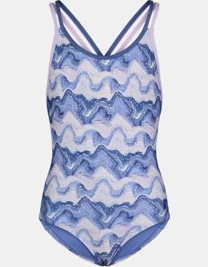 Girls' UA Mixing Waves One-Piece Swimsuit