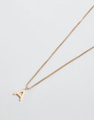 Gold Dainty Initial Necklace multi