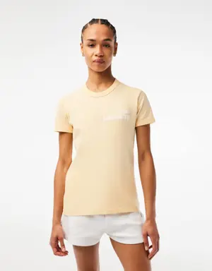 Lacoste T-shirt de jersey de algodão orgânico slim fit Lacoste para Mulher