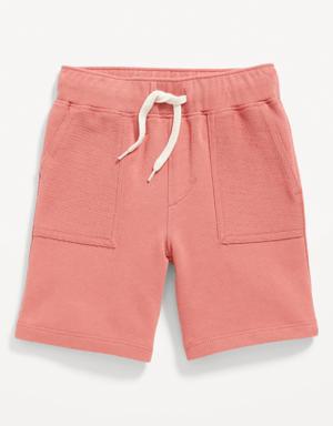 French-Terry Drawstring Utility Shorts for Toddler Boys multi