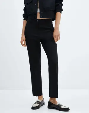 Mango Straight ankle-length trousers