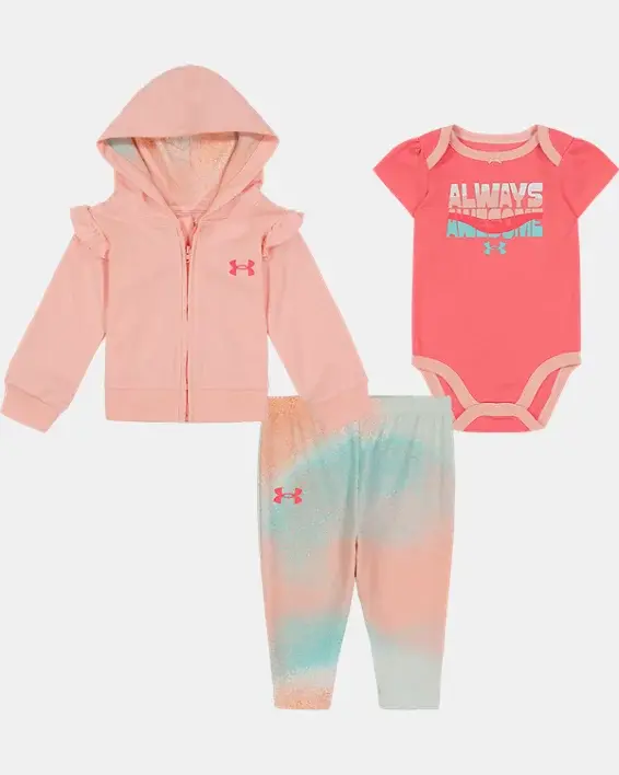 Under Armour Infant Girls' UA Always Awesome Take Me Home 3-Piece Set. 1