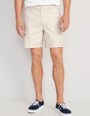 Relaxed Cargo Shorts -- 7-inch inseam beige