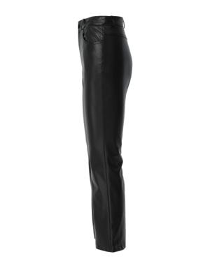 Leather Black Fit Trousers