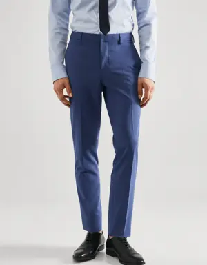 Stretch fabric super slim-fit suit pants