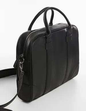 Leather-effect briefcase