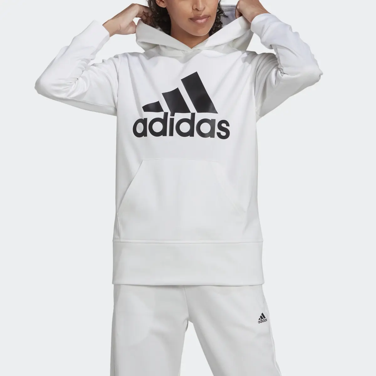 Adidas AEROREADY Big Logo Hoodie. 1