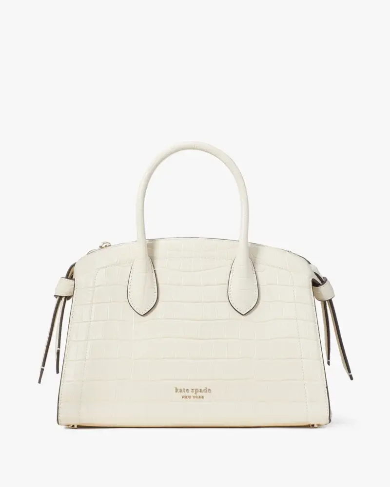 Kate Spade Knott Croc-embossed Medium Zip-top Satchel. 1