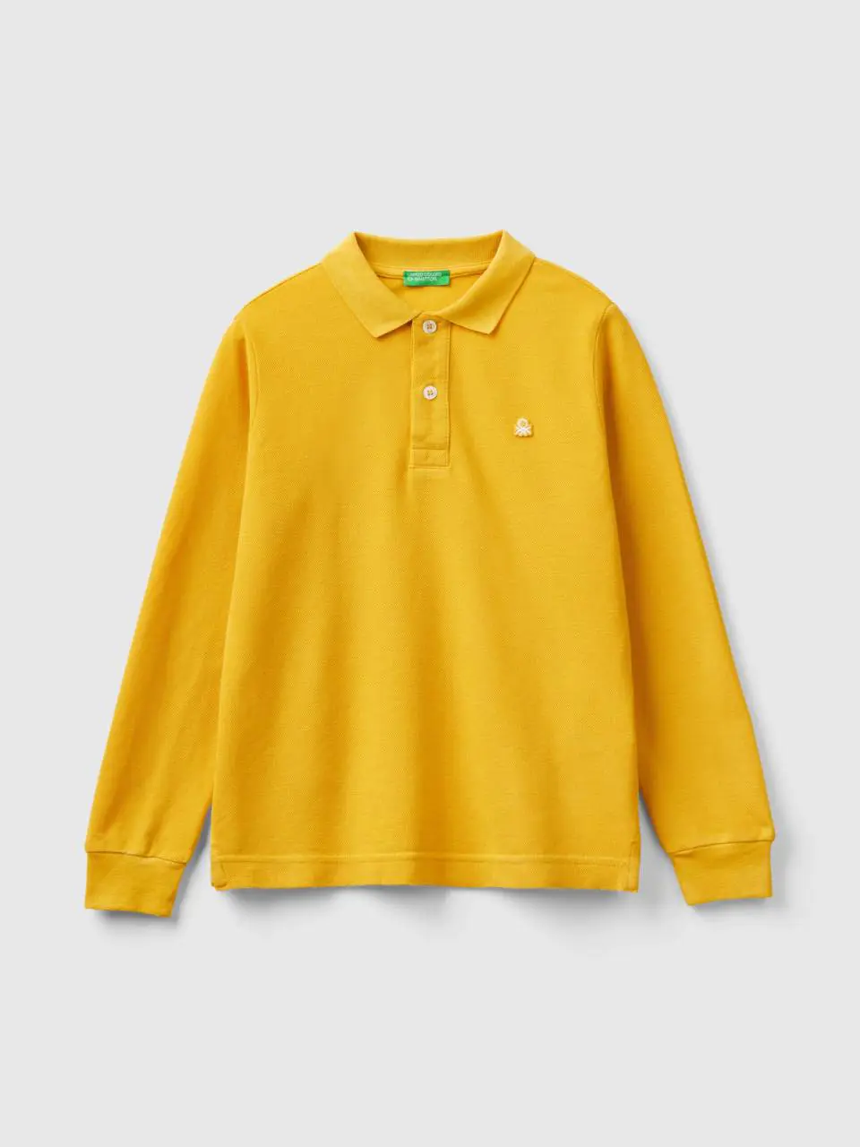 Benetton 100% organic cotton long sleeve polo. 1