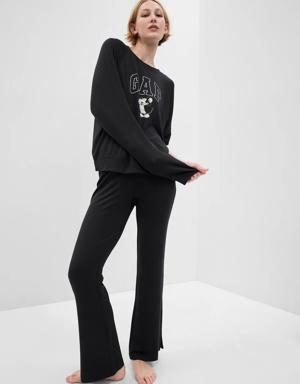 Gap LENZING&#153 TENCEL&#153 Modal Supersoft Split Flare Pants black