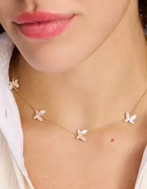 Social Butterfly Delicate Scatter Necklace