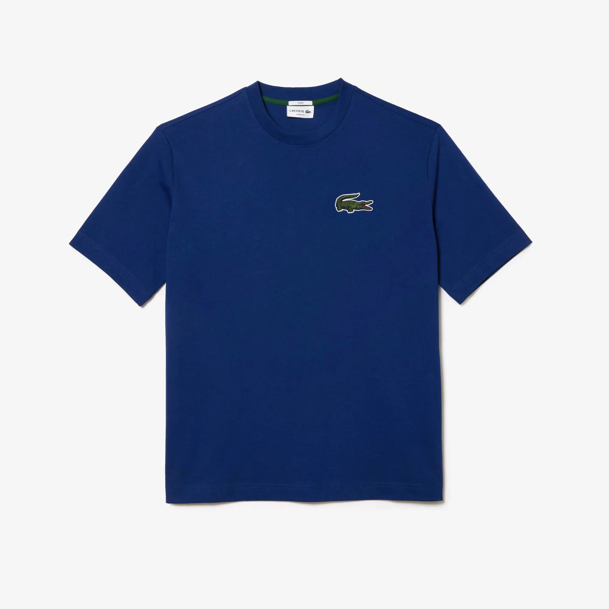 Lacoste T-shirt unisex in cotone biologico loose fit con coccodrillo grande. 2 Lacoste T-shirt unisex in cotone biologico loose fit con coccodrillo grande. 2