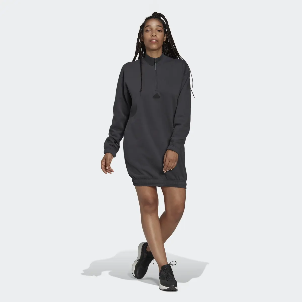 Adidas Half-Zip Sweater Dress. 2