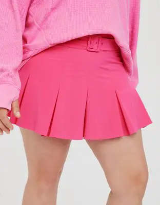 American Eagle By Aerie Real Me Belted Pleated Skort. 1