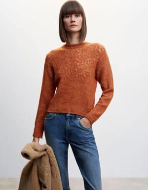 Sweter z ażurem