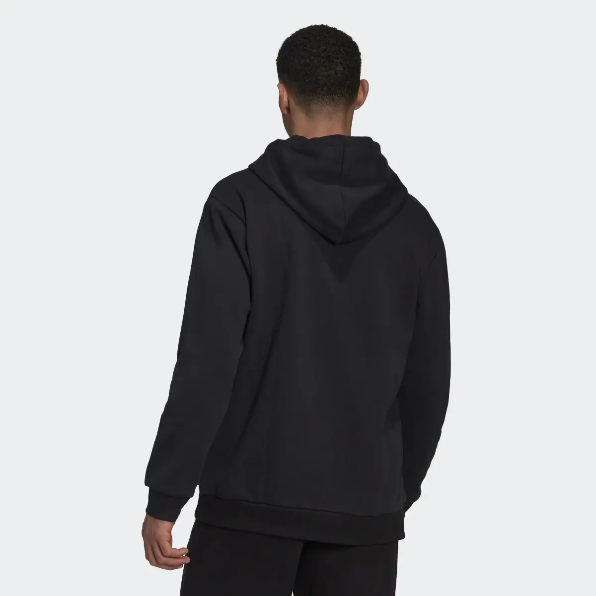 Adidas Sweat-shirt à capuche en molleton avec grand logo Essentials. 3