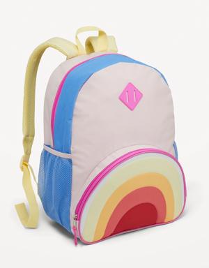 Patterned Canvas Backpack for Girls multi