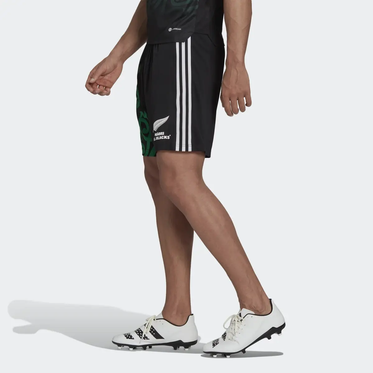 Adidas Maori All Blacks Rugby Gym Shorts. 2