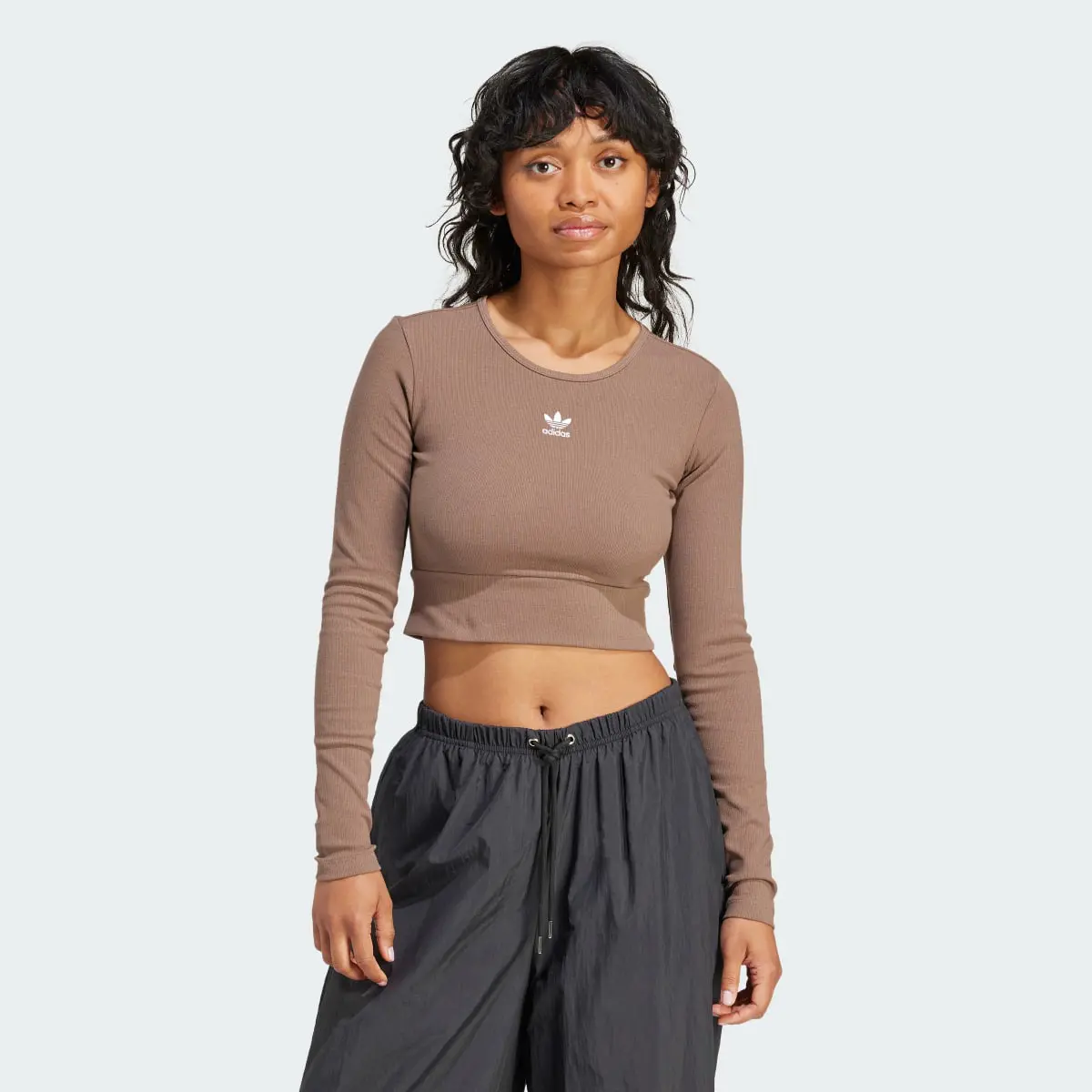 Adidas Essentials Rib Long Sleeve Tee. 2