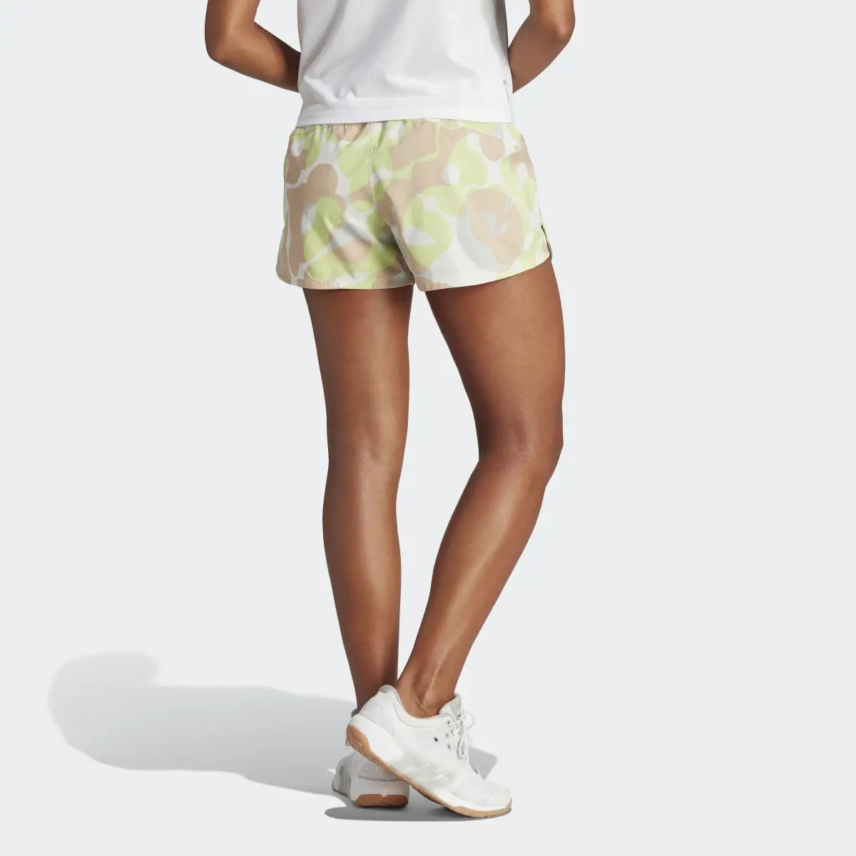 Adidas Pacer Train Essentials Floral-Print Woven Shorts. 2