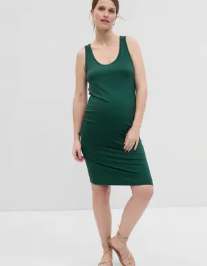 Maternity Jersey Tank Mini Dress green