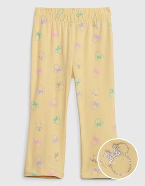 babyGap &#124 Disney Organic Cotton Minnie Mouse Flare Leggings yellow