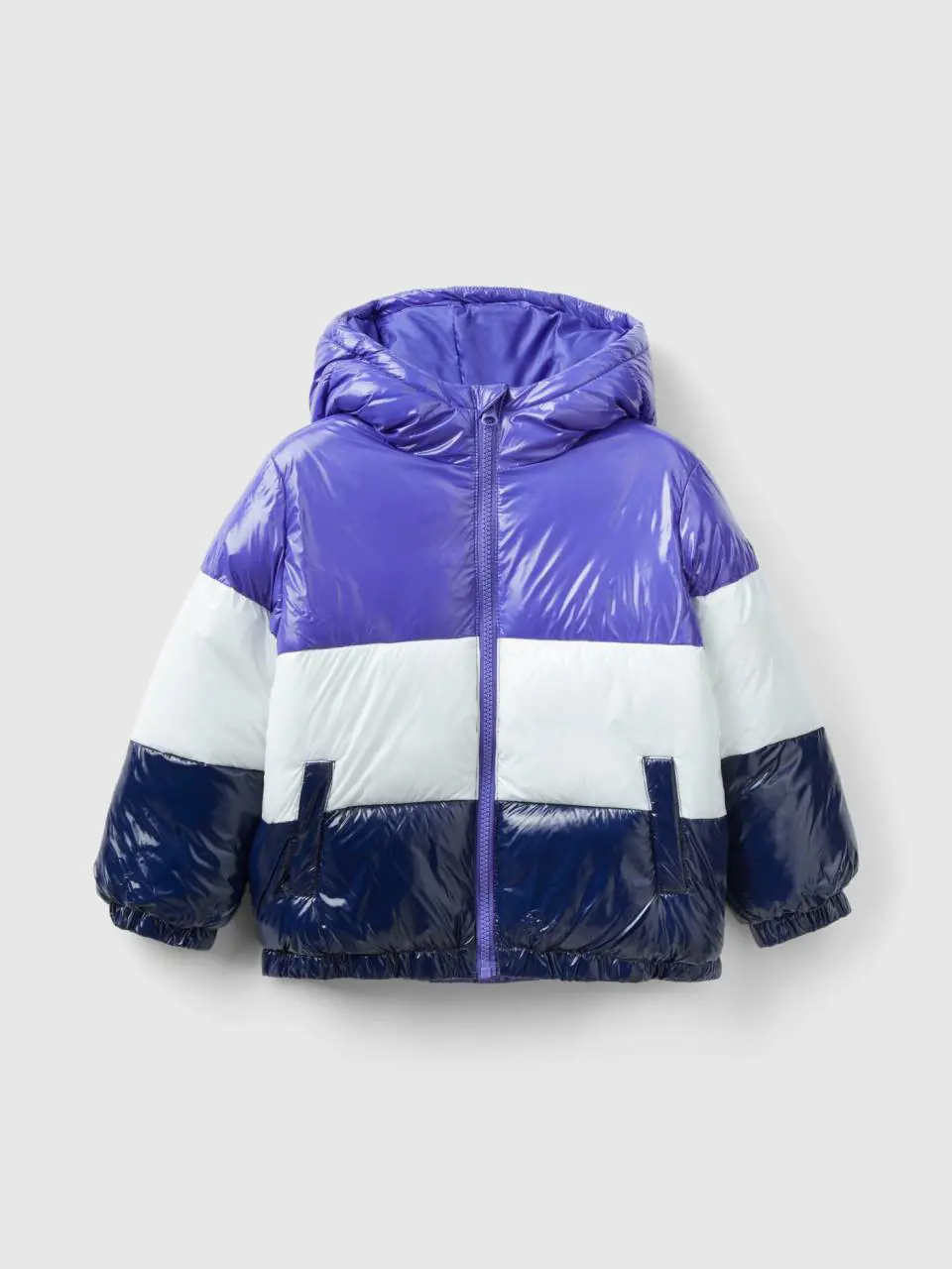 Benetton color block padded jacket. 1