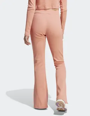 Lounge Ribbed Flared-Leg Pants