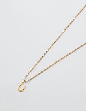 Gold Dainty Initial Necklace multi