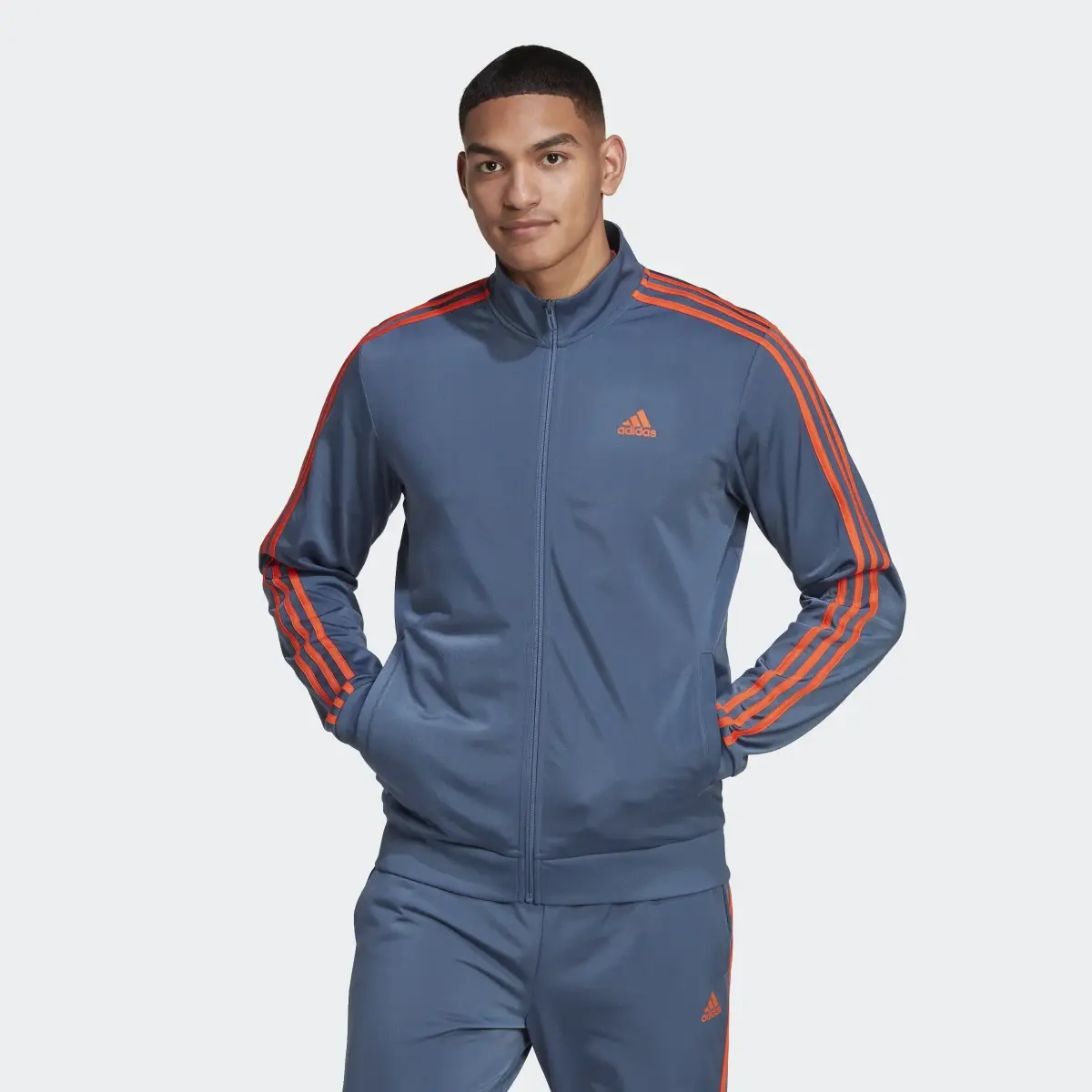 Adidas Essentials Warm-Up 3-Stripes Track Jacket. 2