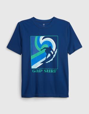 Gap Kids Recycled Swim Rash Guard blue