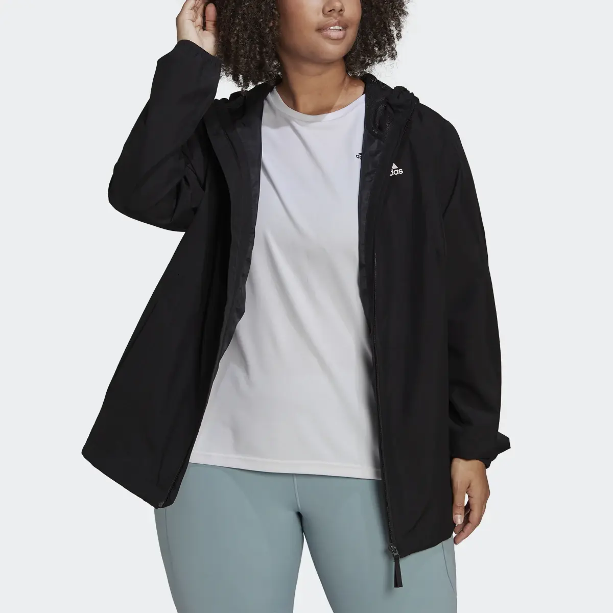 Adidas Essentials RAIN.RDY Jacket (Plus Size). 1