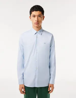 Camisa de hombre Lacoste slim fit en popelín elástico de cuadros