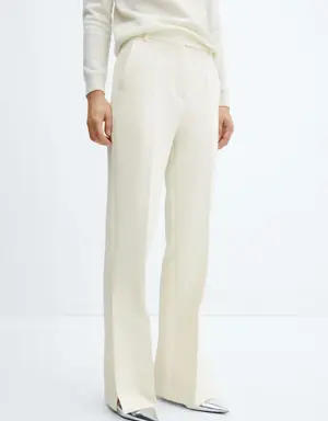 Mango Straight trousers with openings