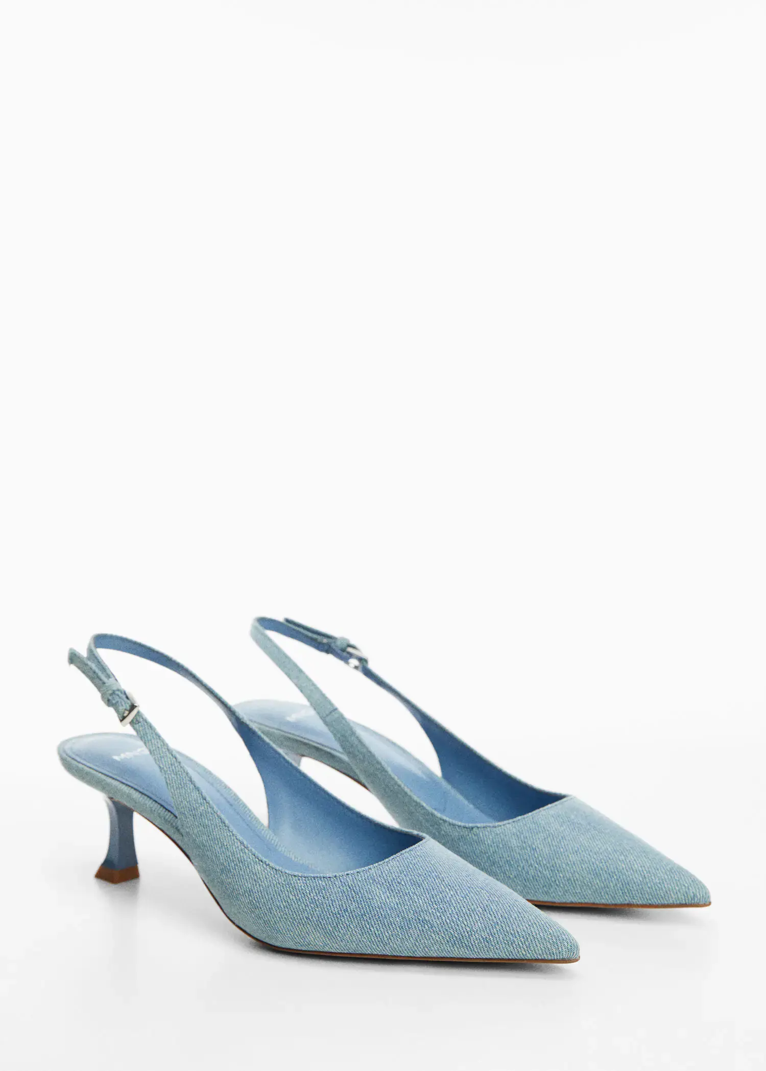 Mango High-heeled denim shoes. 2
