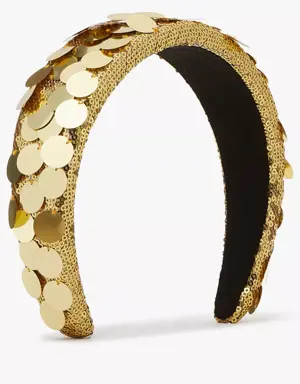 Gold Lamé Sequin Embellished Headband