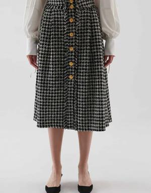 Crowbar Pattern Midi Skirt