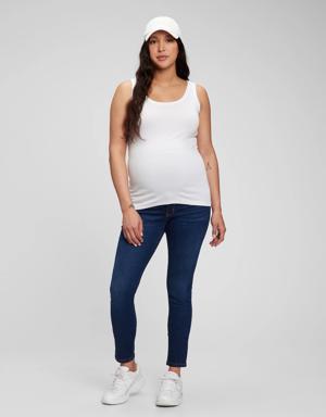 Maternity True Waistband Full Panel True Skinny Jeans blue