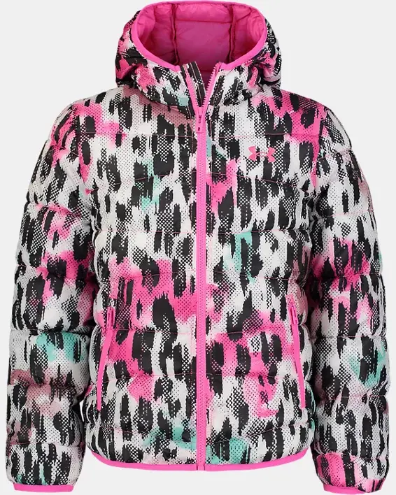 Under Armour Girls' UA Prime Printed Puffer Jacket. 1