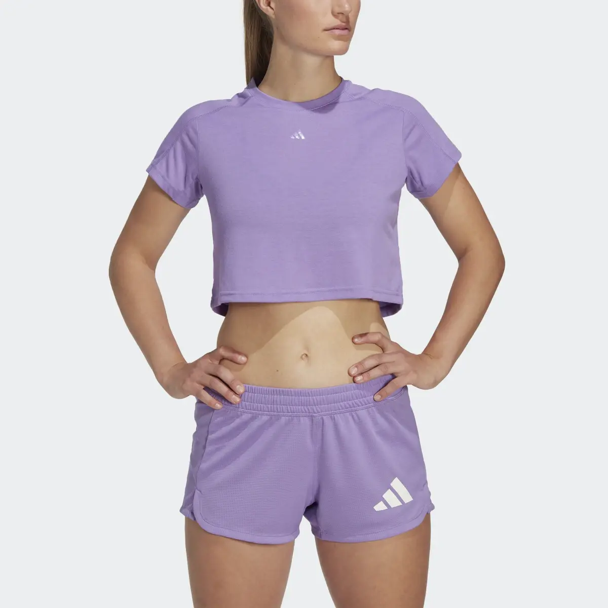 Adidas Playera Corta AEROREADY Train Essentials 3 Franjas Logo. 1