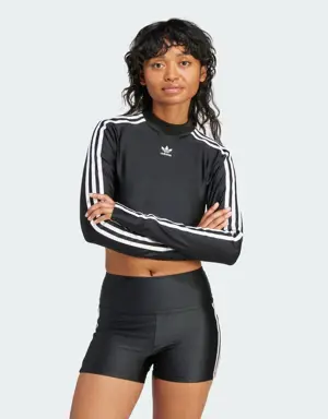 3-Stripes Cropped Long-Sleeve Top