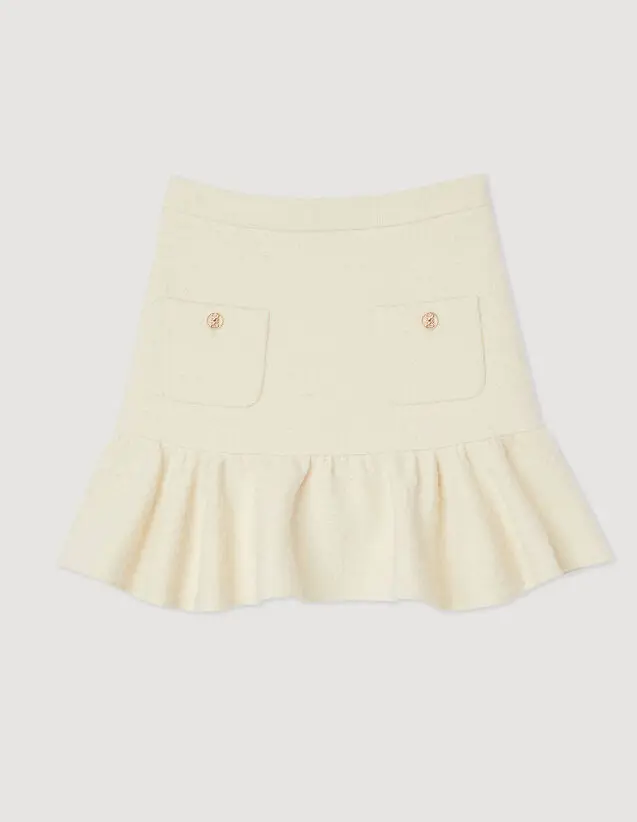 Sandro Short tweed skirt. 2